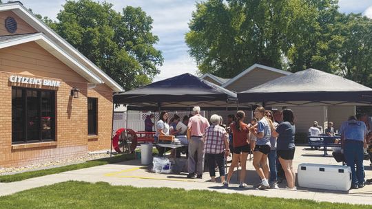BANK GRILLS UP A GOOD TIME