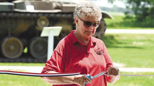 Ribbon cut on picnic shelter at historical museum